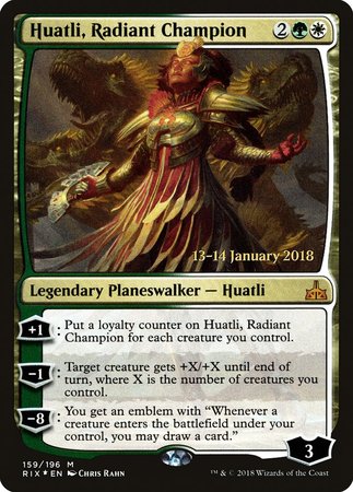 Huatli, Radiant Champion [Rivals of Ixalan Promos] | Exor Games Summserside