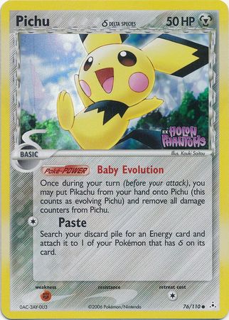 Pichu (76/110) (Delta Species) (Stamped) [EX: Holon Phantoms] | Exor Games Summserside