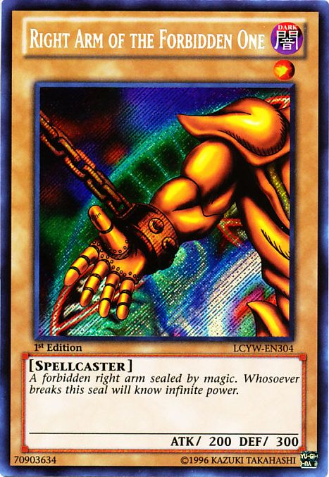 Right Arm of the Forbidden One [LCYW-EN304] Secret Rare | Exor Games Summserside