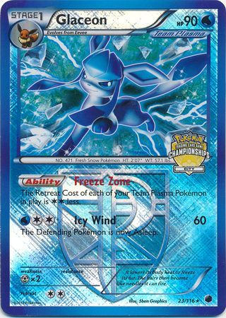 Glaceon (23/116) (City Championship Promo) [Black & White: Plasma Freeze] | Exor Games Summserside