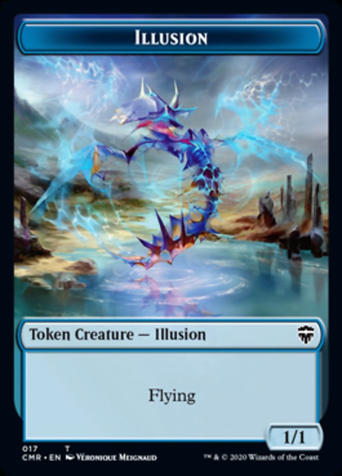 Illusion // Saproling Token [Commander Legends Tokens] | Exor Games Summserside