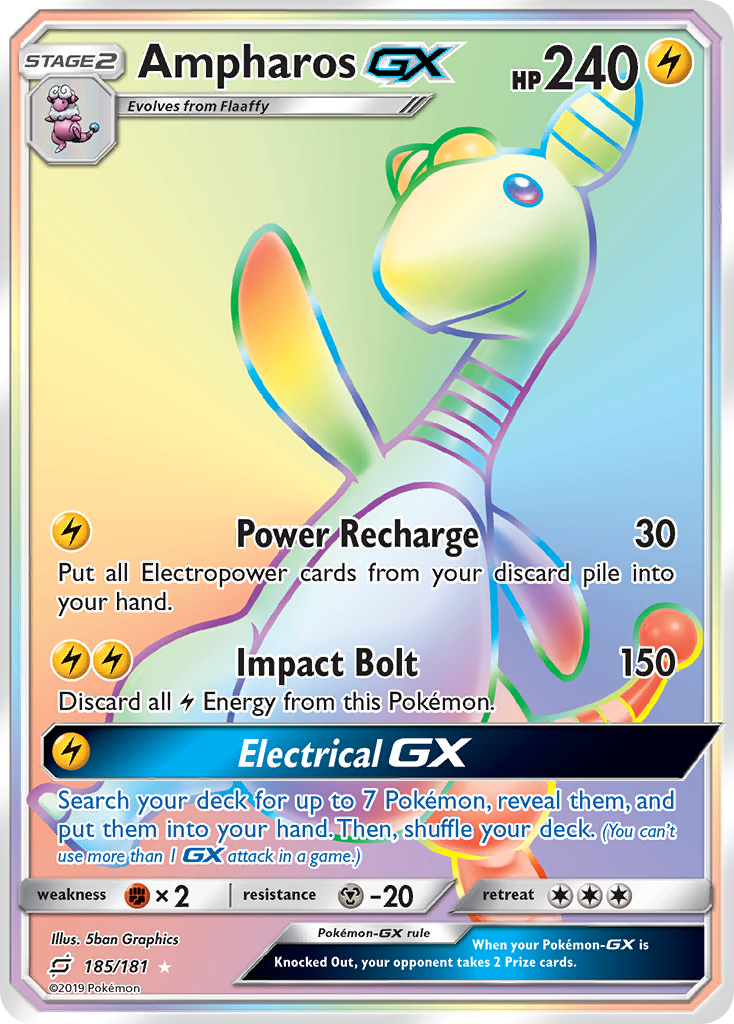 Ampharos GX (185/181) [Sun & Moon: Team Up] | Exor Games Summserside