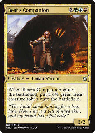 Bear's Companion [Khans of Tarkir] | Exor Games Summserside