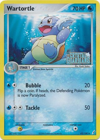 Wartortle (42/100) (Stamped) [EX: Crystal Guardians] | Exor Games Summserside