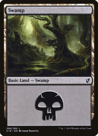 Swamp (296) [Commander 2019] | Exor Games Summserside