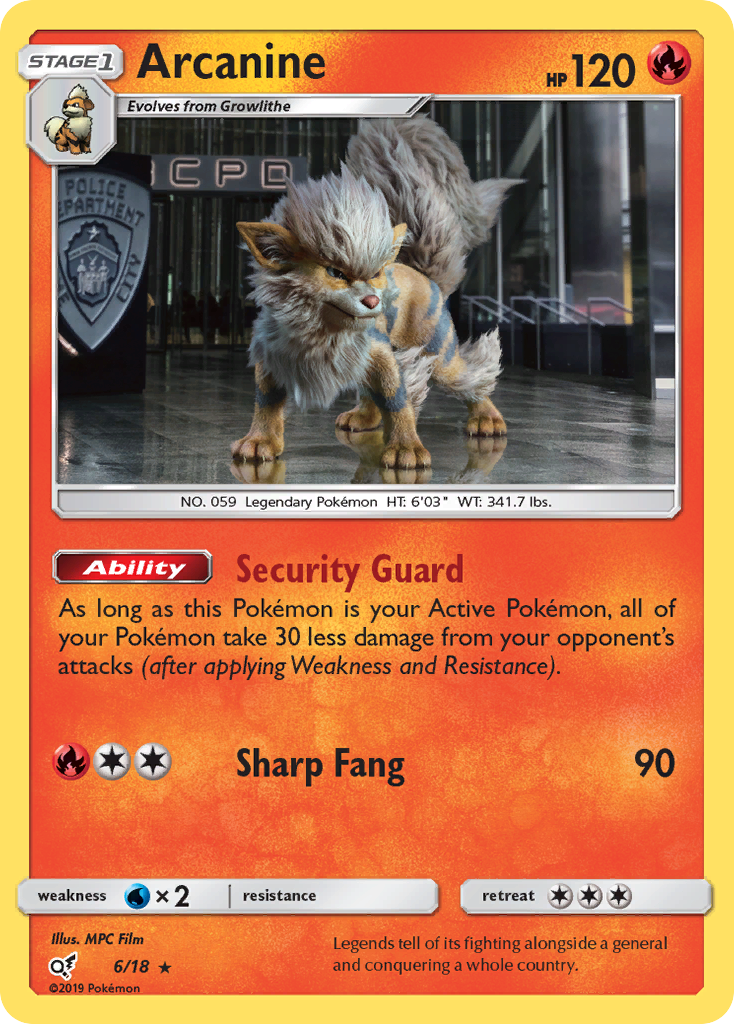 Arcanine (6/18) [Sun & Moon: Detective Pikachu] | Exor Games Summserside