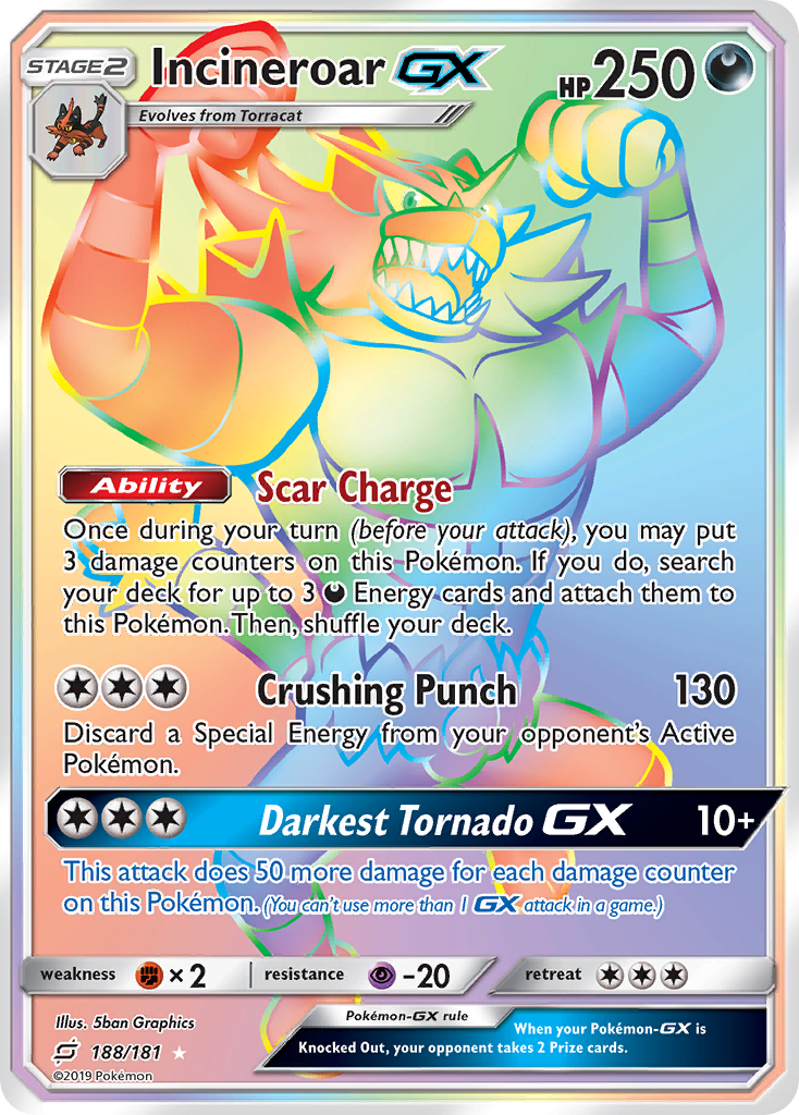 Incineroar GX (188/181) [Sun & Moon: Team Up] | Exor Games Summserside