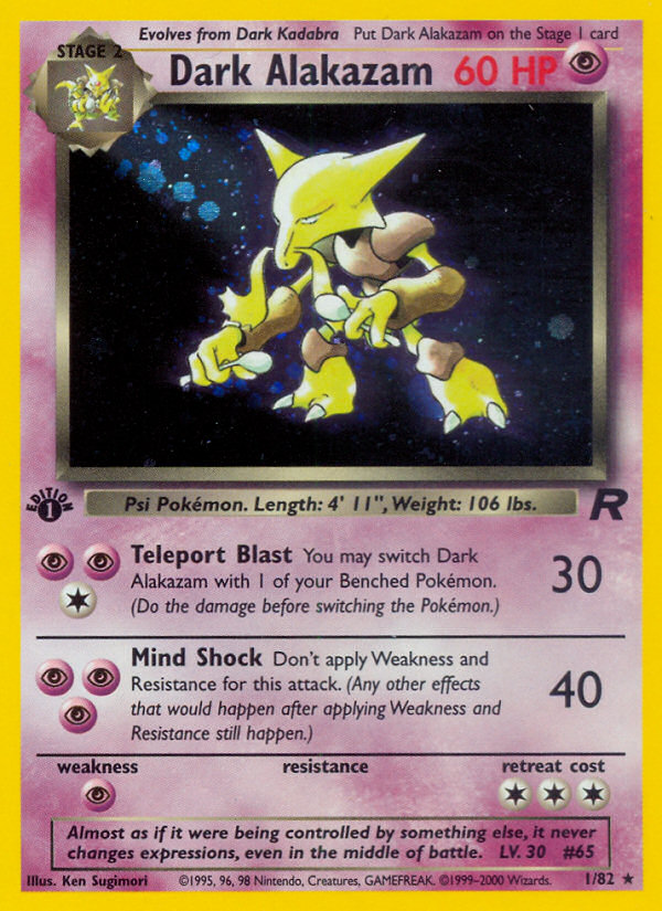 Dark Alakazam (1/82) [Team Rocket 1st Edition] | Exor Games Summserside