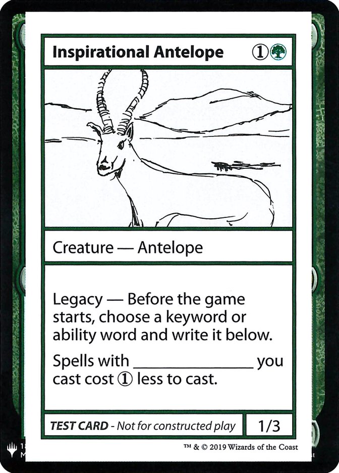 Inspirational Antelope [Mystery Booster Playtest Cards] | Exor Games Summserside