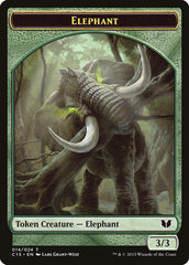 Elephant // Saproling Double-Sided Token [Commander 2015 Tokens] | Exor Games Summserside