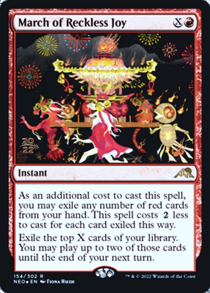 March of Reckless Joy [Kamigawa: Neon Dynasty Prerelease Promos] | Exor Games Summserside