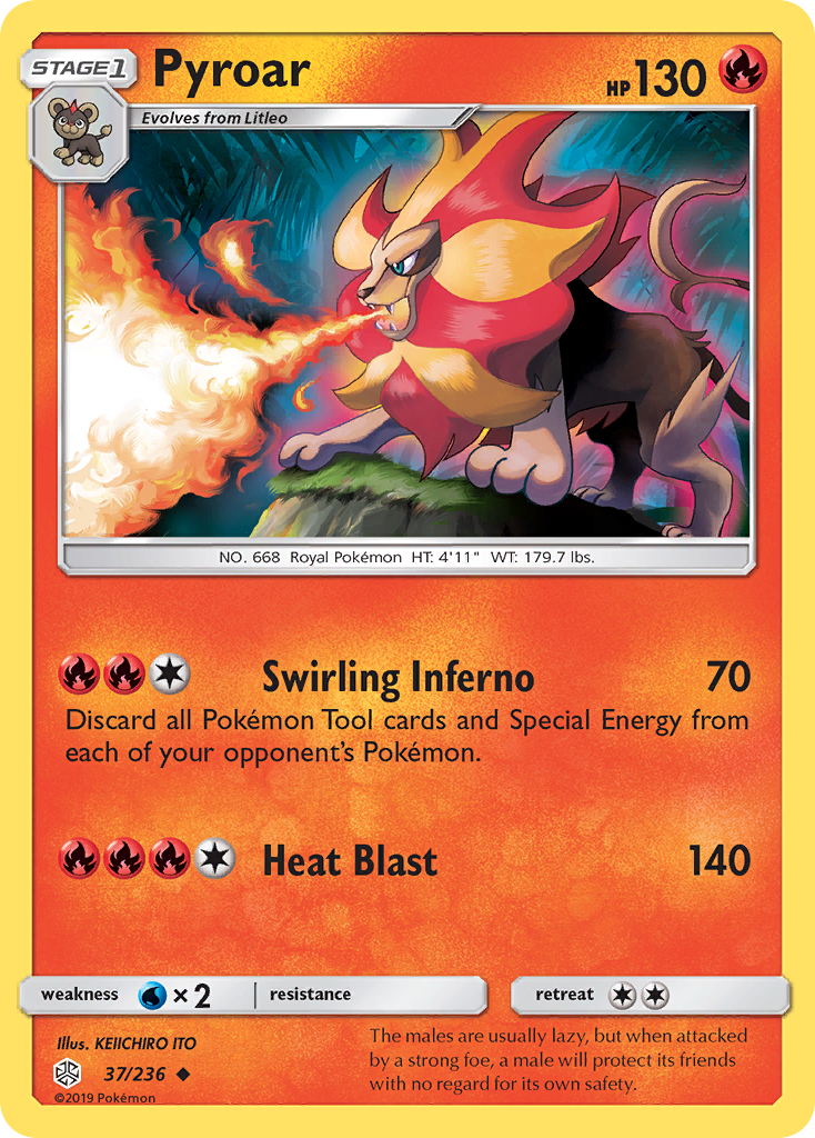 Pyroar (37/236) [Sun & Moon: Cosmic Eclipse] | Exor Games Summserside