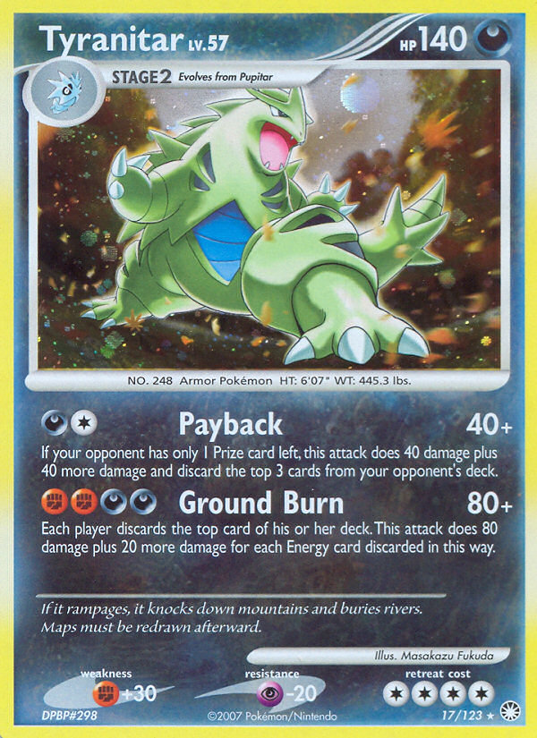 Tyranitar (17/123) [Diamond & Pearl: Mysterious Treasures] | Exor Games Summserside