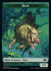 Boar // Soldier Double-sided Token [Double Masters 2022 Tokens] | Exor Games Summserside