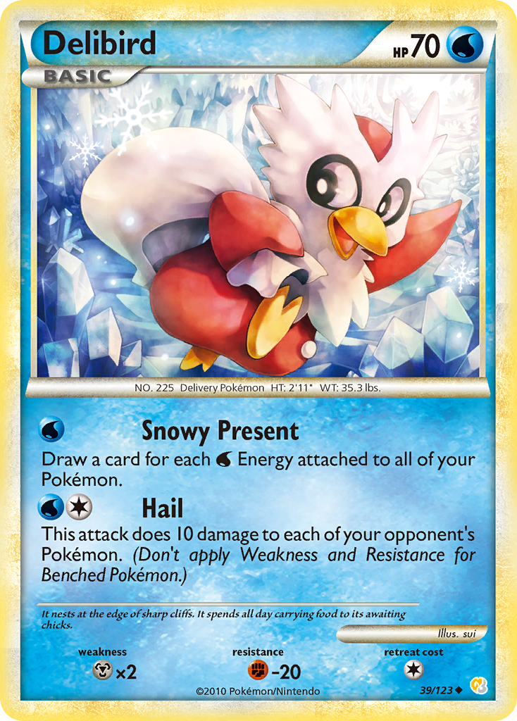 Delibird (39/123) [HeartGold & SoulSilver: Base Set] | Exor Games Summserside