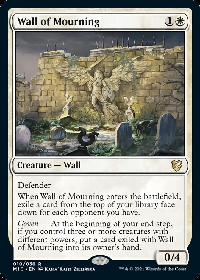 Wall of Mourning [Innistrad: Midnight Hunt Commander] | Exor Games Summserside