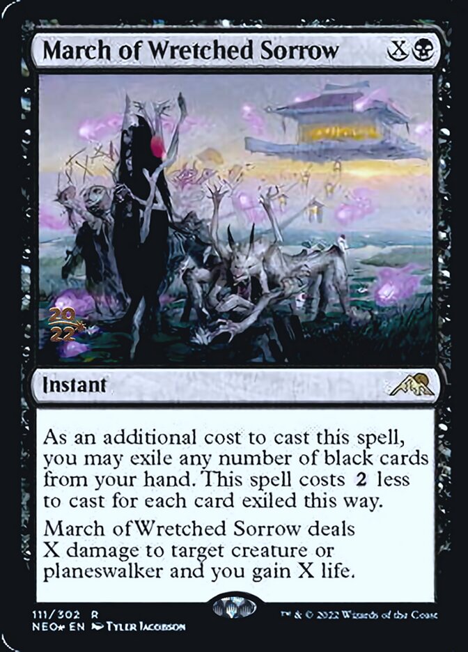 March of Wretched Sorrow [Kamigawa: Neon Dynasty Prerelease Promos] | Exor Games Summserside