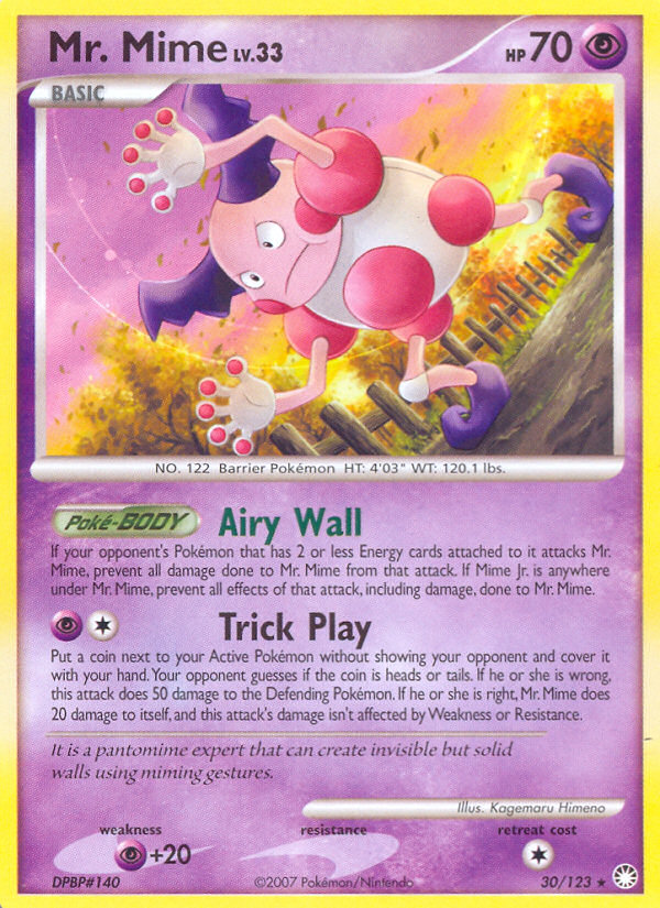 Mr. Mime (30/123) [Diamond & Pearl: Mysterious Treasures] | Exor Games Summserside