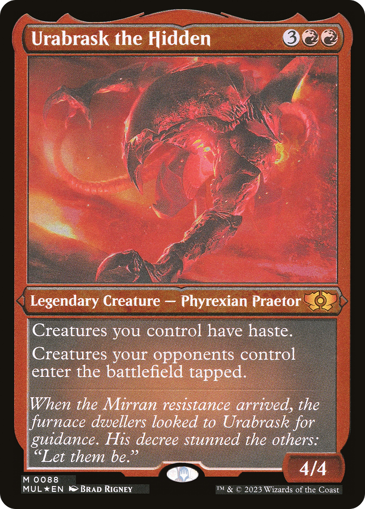 Urabrask the Hidden (Foil Etched) [Multiverse Legends] | Exor Games Summserside