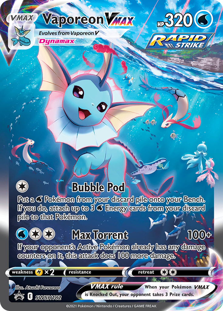 Vaporeon VMAX (SWSH182) (Jumbo Card) [Sword & Shield: Black Star Promos] | Exor Games Summserside