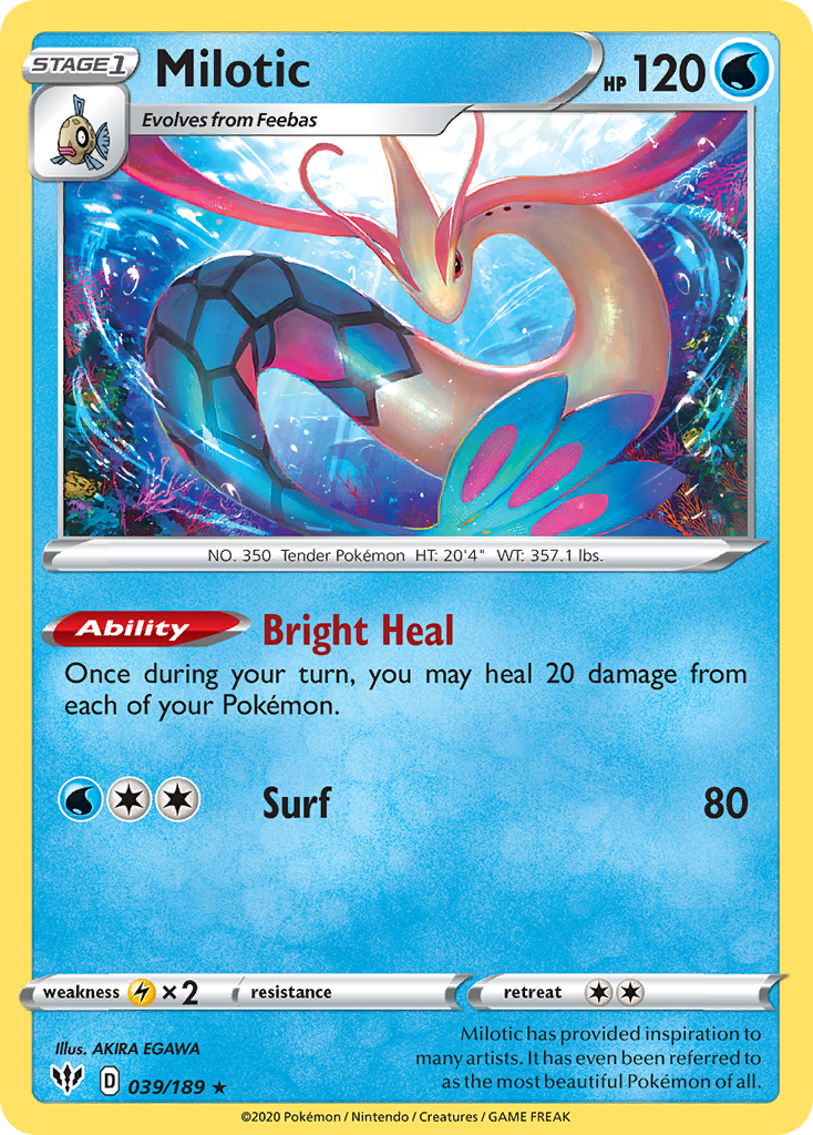 Milotic (039/189) [Sword & Shield: Darkness Ablaze] | Exor Games Summserside