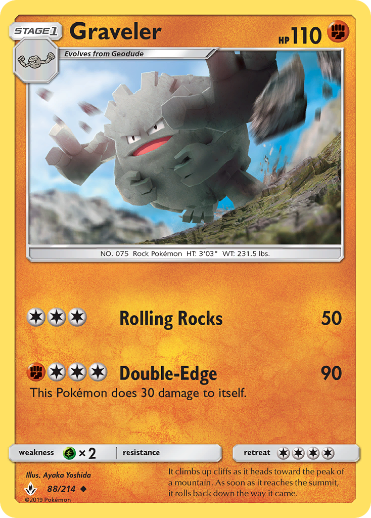 Graveler (88/214) [Sun & Moon: Unbroken Bonds] | Exor Games Summserside