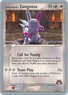Team Magma's Zangoose (23/95) (Magma Spirit - Tsuguyoshi Yamato) [World Championships 2004] | Exor Games Summserside