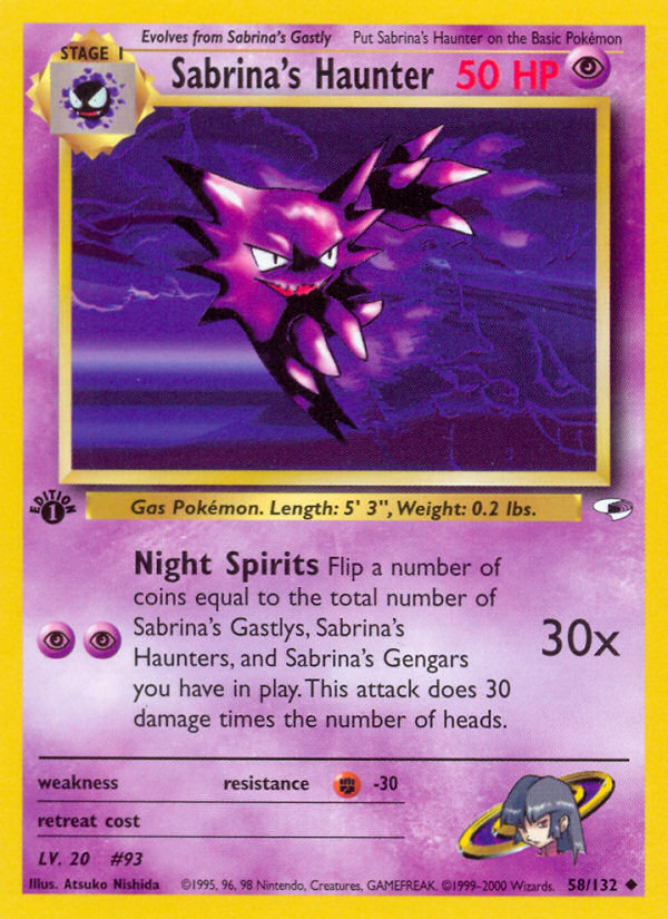 Sabrina's Haunter (58/132) [Gym Heroes 1st Edition] | Exor Games Summserside