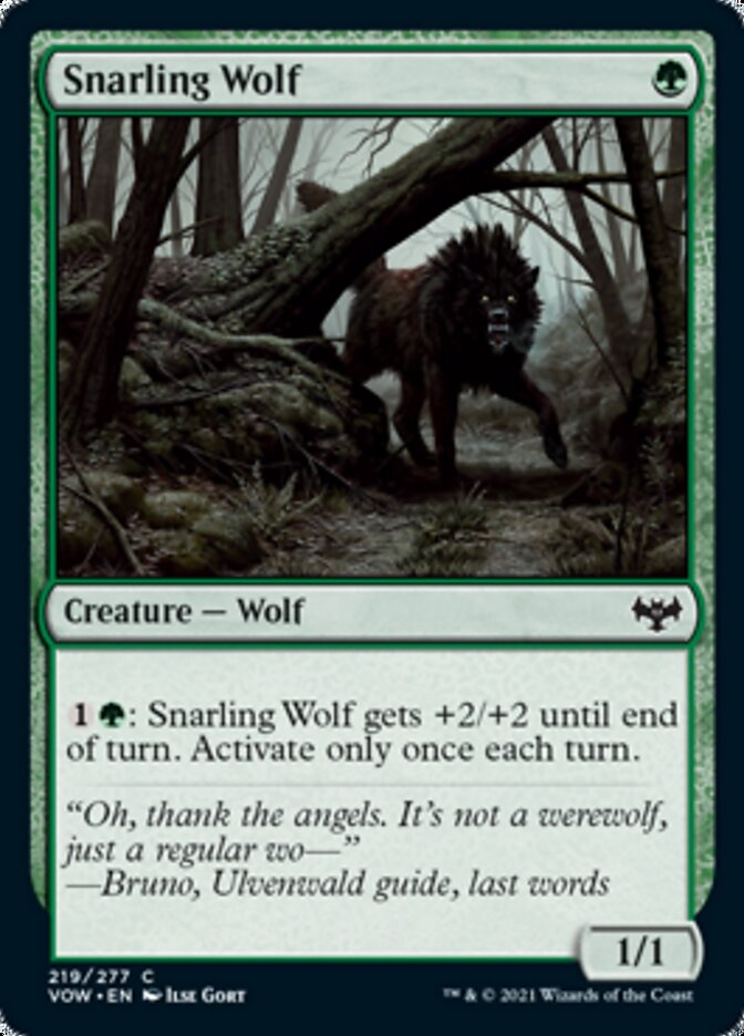 Snarling Wolf [Innistrad: Crimson Vow] | Exor Games Summserside