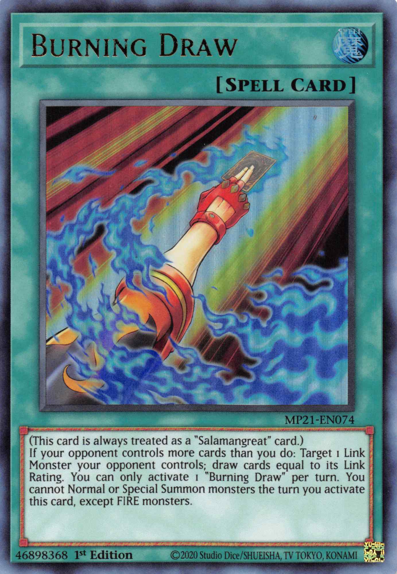 Burning Draw [MP21-EN074] Ultra Rare | Exor Games Summserside
