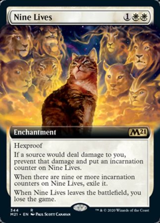 Nine Lives (Extended Art) [Core Set 2021] | Exor Games Summserside