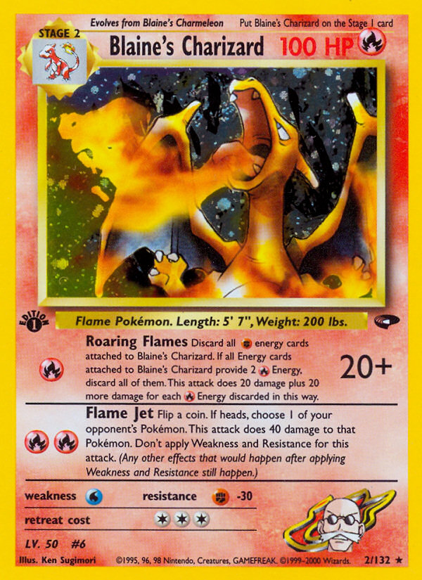 Blaine's Charizard (2/132) [Gym Challenge 1st Edition] | Exor Games Summserside