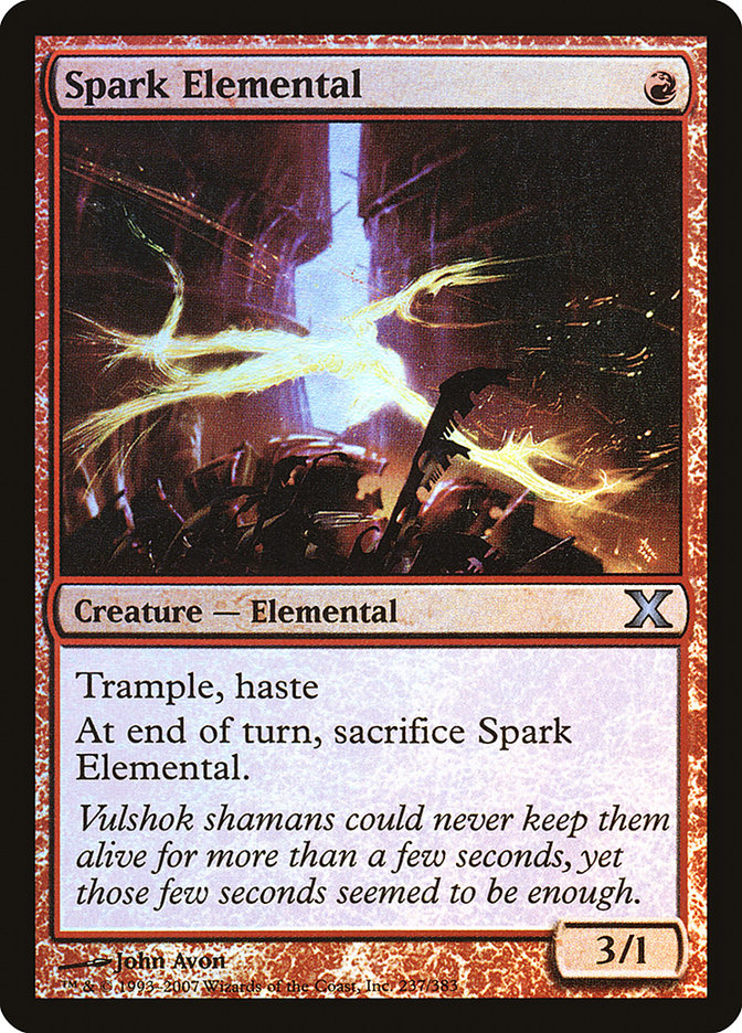 Spark Elemental (Premium Foil) [Tenth Edition] | Exor Games Summserside