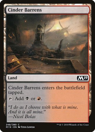 Cinder Barrens [Core Set 2019] | Exor Games Summserside