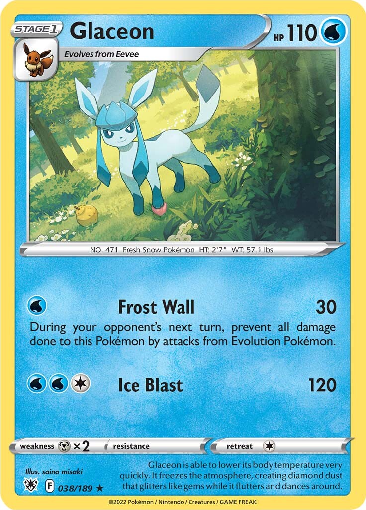 Glaceon (038/189) [Sword & Shield: Astral Radiance] | Exor Games Summserside