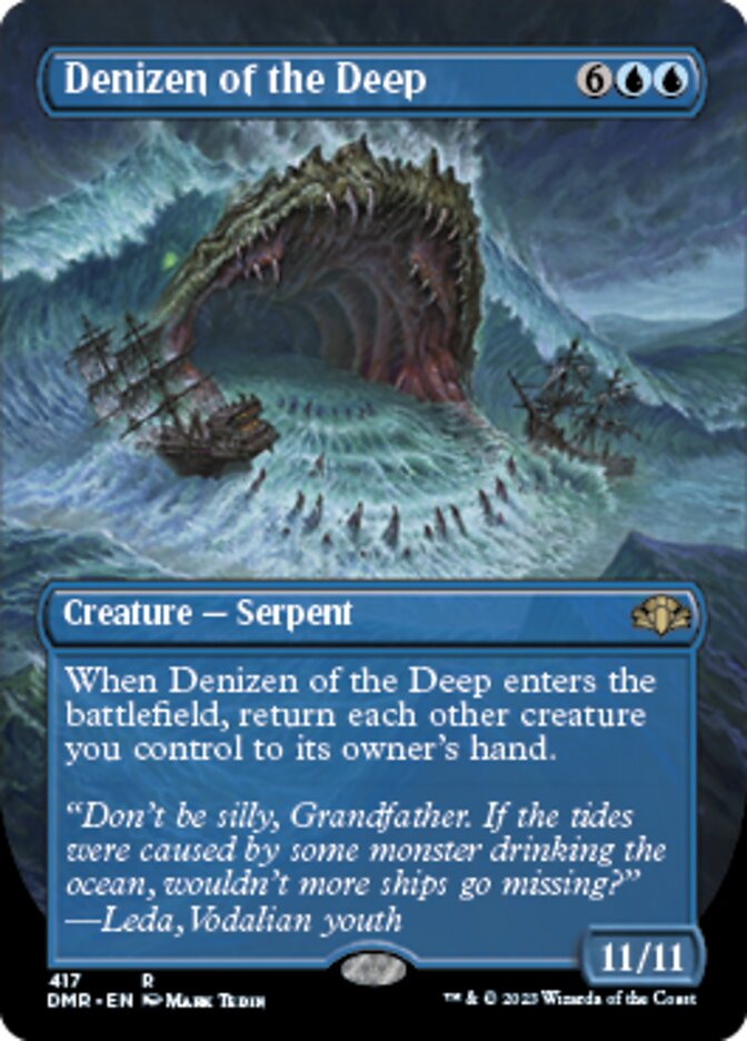 Denizen of the Deep (Borderless Alternate Art) [Dominaria Remastered] | Exor Games Summserside