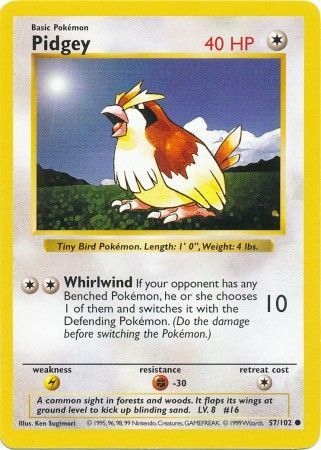 Pidgey (57/102) [Base Set Shadowless Unlimited] | Exor Games Summserside