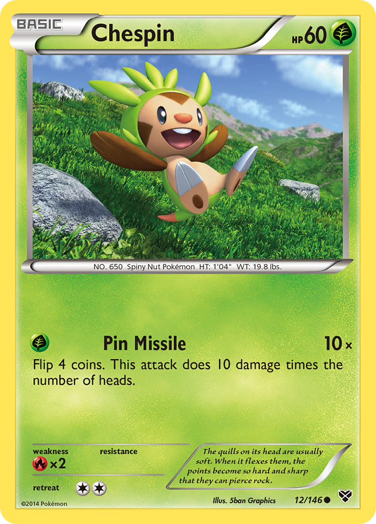 Chespin (12/146) [XY: Base Set] | Exor Games Summserside