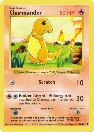 Charmander (46/102) [Base Set Shadowless Unlimited] | Exor Games Summserside