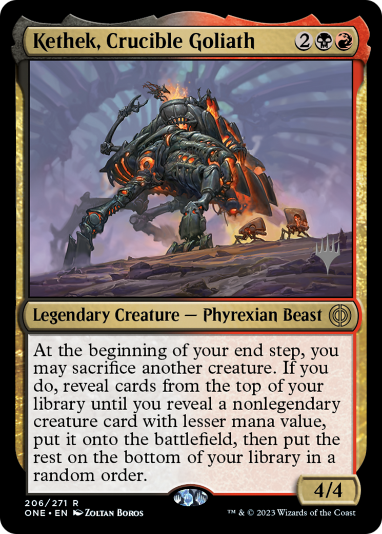 Kethek, Crucible Goliath (Promo Pack) [Phyrexia: All Will Be One Promos] | Exor Games Summserside