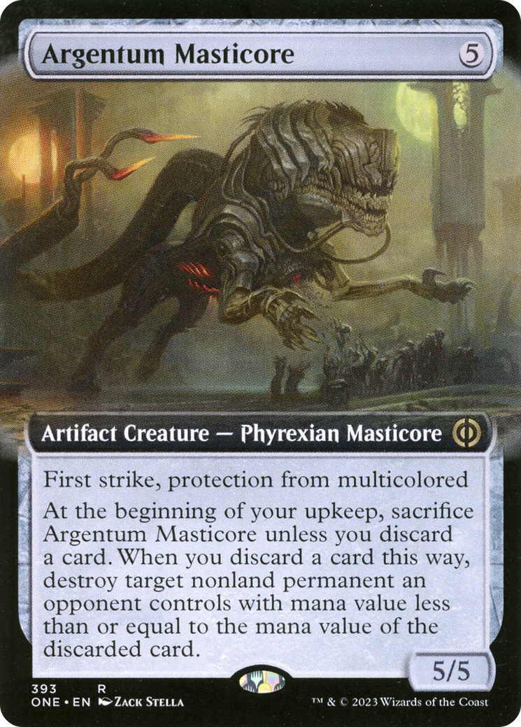 Argentum Masticore (Extended Art) [Phyrexia: All Will Be One] | Exor Games Summserside