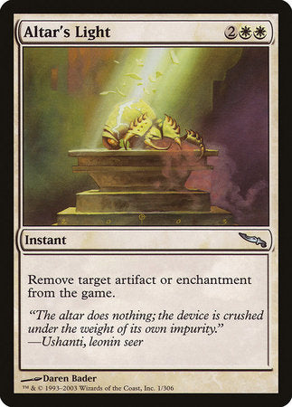 Altar's Light [Mirrodin] | Exor Games Summserside