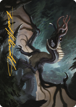 Brainstealer Dragon Art Card (Gold-Stamped Signature) [Commander Legends: Battle for Baldur's Gate Art Series] | Exor Games Summserside