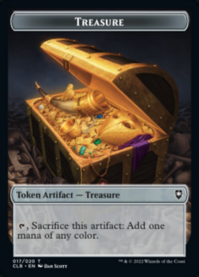 Treasure // Knight Double-sided Token [Commander Legends: Battle for Baldur's Gate Tokens] | Exor Games Summserside