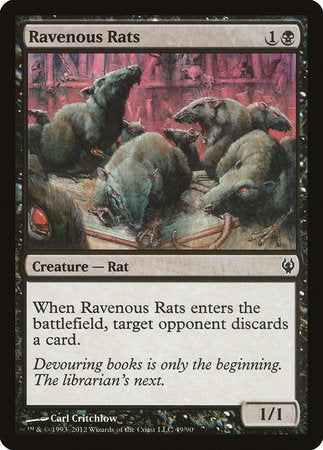 Ravenous Rats [Duel Decks: Izzet vs. Golgari] | Exor Games Summserside