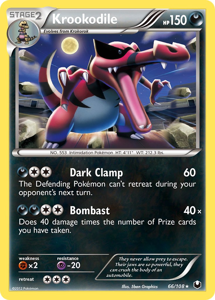 Krookodile (66/108) (Cosmos Holo) (Blister Exclusive) [Black & White: Dark Explorers] | Exor Games Summserside