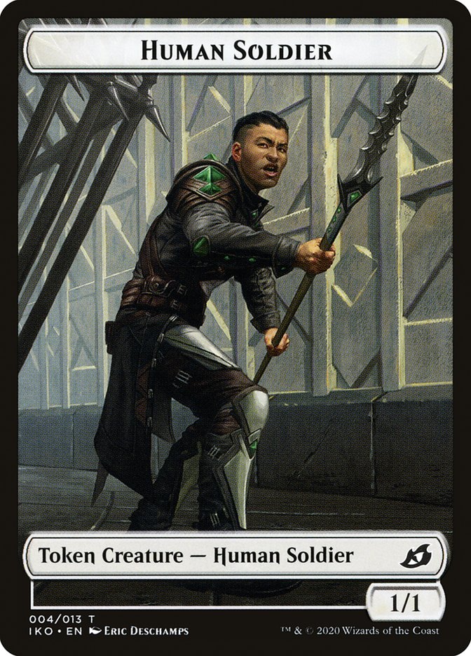 Human Soldier (004/013) [Ikoria: Lair of Behemoths Tokens] | Exor Games Summserside