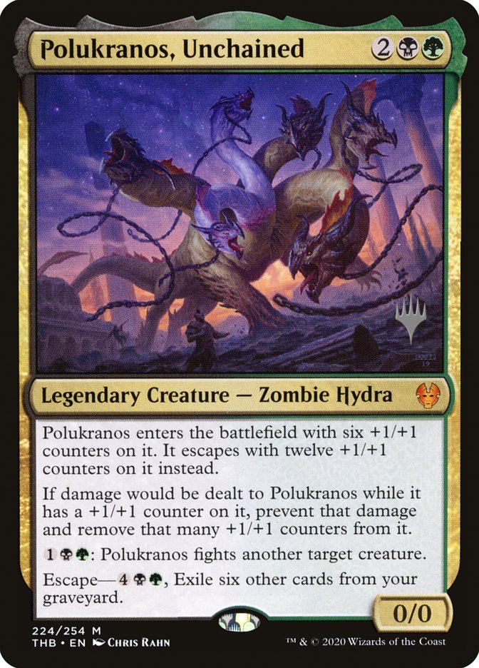 Polukranos, Unchained (Promo Pack) [Theros Beyond Death Promos] | Exor Games Summserside