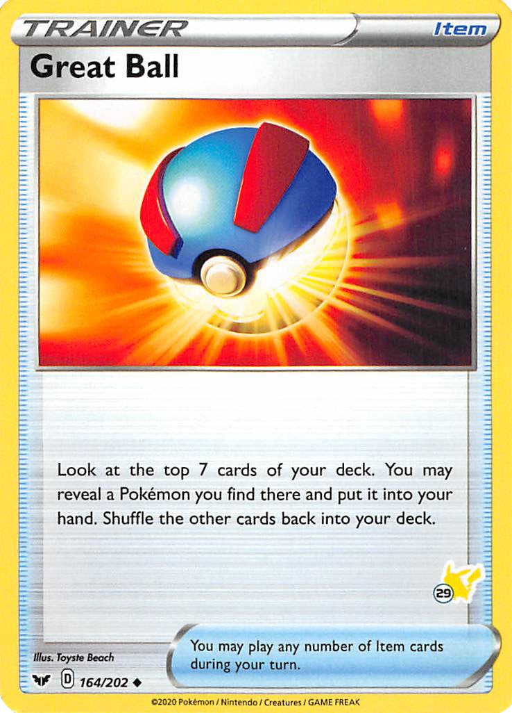 Great Ball (164/202) (Pikachu Stamp #29) [Battle Academy 2022] | Exor Games Summserside