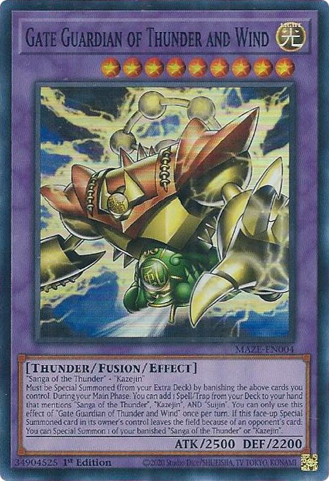 Gate Guardian of Thunder and Wind [MAZE-EN004] Super Rare | Exor Games Summserside